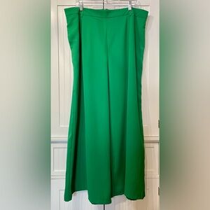 Double Crazy Green High-Waist Wide Leg Palazzo Entrapment Trousers 2XL